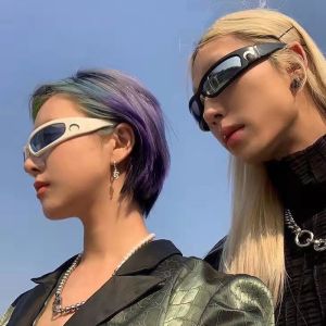 Y2k INS New Moon Rectangular Sunglasses Trend Hip Hop Punk Sun Glasses Street Shooting Retro Shade