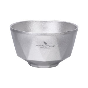 Boundless Voyage Titanium Double Walled Bowl Travel Tableware for Rice Soup Oatmeal Yogurt Serving Bowl 1pc