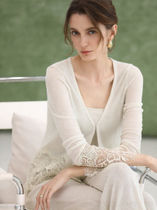 COCOBELLA | Summer Commuter Water Soluble Lace Patchwork Knitted Cardigan