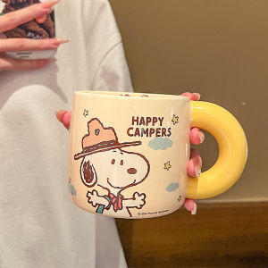 Ceramic Snoopy Couple Mugs Office Home Breakfast Cups Womens Style 2025 Birthday Gifts Cartoon Cute Style 460ml Capacity
