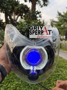 REFLEKTOR LAMPU DEPAN MIO SOUL KARBU BILED LED