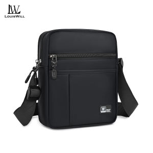 LouisWill กระเป๋าผ้ากันน้ำ Oxford กระเป๋าสะพายไหล่ของผู้ชายกระเป๋าธุรกิจกระเป๋าหิ้วกระเป๋าเดินทางกระเป๋าโทรศัพท์กระเป๋าสะพายข้างความจุขนาดใหญ่กระเป๋าลำลองน้ำหนักเบากระเป๋าถนนกีฬาสันทนาการ