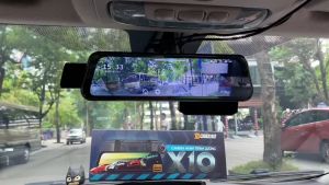 Camera hành trình ô tô X10 X10Plus màn lớn trước 2K sau FHD có wifi kết nối điện thoại GPS BH 12T