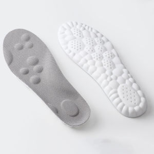 NEW PU Massage Insoles for Men Women Breathable Anti-Odor Shock-Absorb High-Elastic Cushion for Casual Sports 1Pair/2Pair