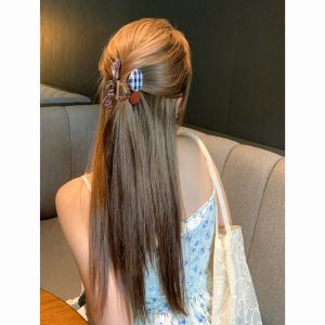 เครื่องประดับผมสไตล์ใหม่ปี 2025 กลีบกุ้งกั้นผมแบบมีกระดุมสองด้านพร้อมโบว์ผีเสื้อสำหรับย้ำความงาม