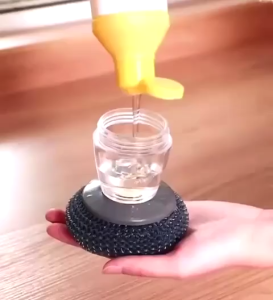 [ YM ACC ] Sikat Sabut Kawat Bisa Diisi Sabun Sabut Cuci Piring Dengan Dispenser