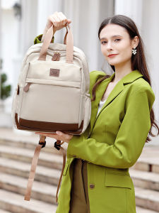 Casual Large Capacity Backpack Spring New Style Korean College Wind Student Bag Travel Simple Pure Color Commuting Bag