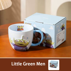 Disney | DISNEY 470ml Toy Story 3D Relief Ceramic Mug Cartoon Coffee Cup with Gift Box Kids Breakfast Milk Mug Home Office Drinkware