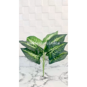 Daun Hias Artificial Daun Bahagia X9 Semilatex Pajangan Rumah Pajangan Ruang Tamu