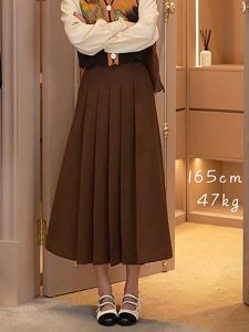Donna Womens Eve Skirt 2.0 Autumn Edition High Waist A-Line Mini Skirt Commute Design Black Skirt Korean Style Polyester Fabric