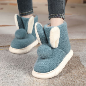 Cotton Slippers Womens Winter Home Non Slip Cute Fluffy Shoes Warm Platform plus Student Korean Ankle Boots Cotton Shoes