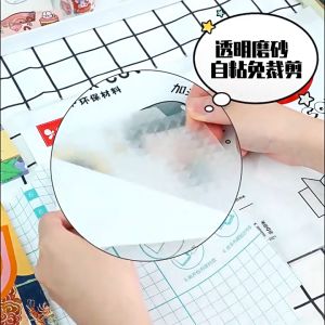 30 Sheets Transparent Self-adhesive Book Wrap Protective Cover S/M/L Waterproof Film Diamond Wrapper