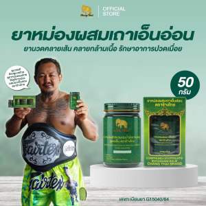 ยาหม่องผสมเถาเอ็นอ่อน ตราช้างไทย บรรเทาอาการ ปวดเมื่อยตามร่างกาย