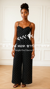 มิดไนท์ ดอท ชาร์ม เดรส (Midnight Dot Charm Dress)_SecondhanD_SP084