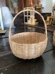 ตะกร้า ตะกร้าจ่ายตลาด ตะกร้าหวายแท้ ตะกร้าทำบุญ ขนาดใหญ่กว้าง 31 ซม ตะกร้า ตะกร้าหวาย