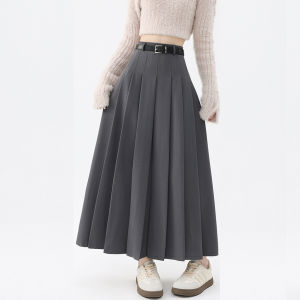 YINLIANHU | Women Pleated Maxi Skirt Small Plus Size Fall Wear