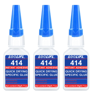 LOOLIFL | 20ml Super Glue Transparent and Quick-Drying Multi-Purpose Adhesive Fast-Setting Strong Glue for Wood Ceramics Models Plastic Metal Strong Cyanoacrylate Adhesive for Repairing Shoes Glass Ceramics