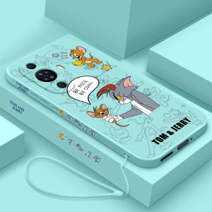 Huawei Nova12 Vitality Edition Phone Case New Cartoon Cat And Mouse Nova12Ultra Silicone Full Cover Anti-Fall Novo12 Ultimate Liquid Creative Womens Model