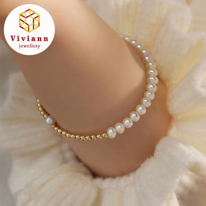Viviann Original Pearl Bracelet Opening Design Pearl Bracelets Women Bangles Golden Women Jewelry Gifts Bracelets for Women Crystal Shiny Opening Chain Bracelets Bangle Fashion Jewelry