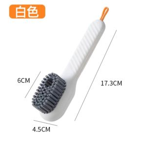 Readystock 🇲🇾现货加液鞋刷多功能洗鞋刷子家用按压式出液软毛洗衣清洁刷不伤鞋神器 multifunction shoe brush with soap dispenser