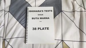 Set Kaca Mata Buta Warna Parsial Perlindungan Terhadap Sinar Uv Merah Hijau Dengan Kartu Tes