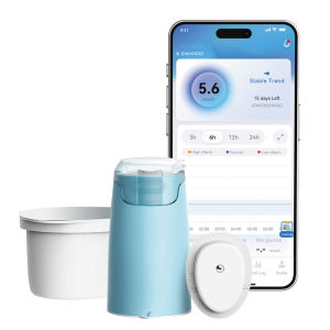 CGM Continuous Glucose Monitoring System Blood Glucose Monitoring One Set for 15 Days via App No Calibration Needed