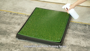Dog Toilet Indoor Puppy Training Pad Pet Grass with Removable Waste Tray Indoor Puppy Artificial Grass Potty Training Mat for Small Dogs