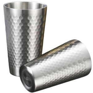 2 Cốc Cà Phê Cách Nhiệt Treo Tường Đôi Inox 450Ml Bộ Cốc Kim Loại Thân Thiện Với Môi Trường Cho Bữa Tiệc Gia Đình Du Lịch Kính Nước Có Thể Xếp Chồng