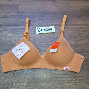 Bh sorex wanita 17228 cup C Besar Bahan Katun tanpa kawat kait 3 Busa sedang Full Cover