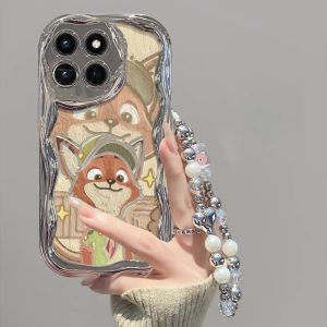 Vivo S20 S30Pro Mini S19Pro S18e S17 S16 S15 S12 with Bracelet S10 Phone Case Full Cover Anti-Fall Couple Style Plated Silver