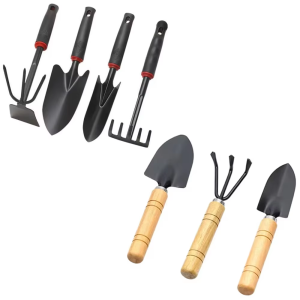 1Pcs Metal Garden Trowel With Ergonomic Black Handle And Orange Trim - Perfect Tools Set for Planting Flowers And Vegetables