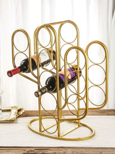 Elegant European Style Wine Rack Luxury Storage Shelf for Living Room Dining Table Display Stand Wine Holder Home Organization
