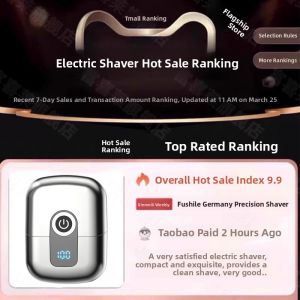 MONLEYTA | German Precision Electric Shaver Mens 2025 New Double Head Small Steel Cannon Full Body Washable Digital Display For Boyfriend