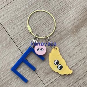 Kanavaia Customizable Letter Acrylic Keychain - Set 20 (Croissant)