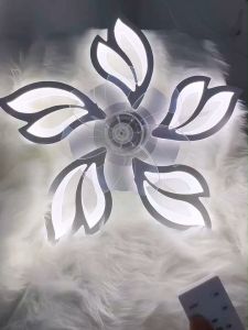 New Living Room Shaking Head Ceiling Fan Light LED Bedroom Modern Simple Lamp Home Restaurant Creative Fan Light 22