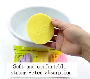 12Pcs Compressed Facial Sponges Facial Sponge Puff Face Wash Compressed Stick Cleaning Sponge Pad