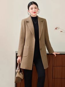 XINYU | Office Commuter Style Womens Tweed Coat