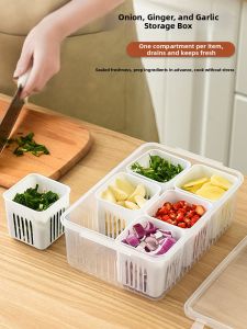 AMU·PIGGY | Herb Storage Box Refrigerator Dividing Leak-proof Freshness