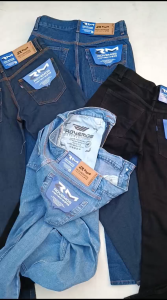 ROVEMOS - Celana Jeans Pria Hitam Panjang Model Reguler Premium Denim