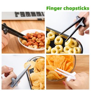 Juragan 47 - Sumpit Jari Makanan - Sumpit Holder Snack Anti Kotor Finger Chopsticks Lazy Snack - Sumpit Malas anti kotor | Finger Chopsticks Play Game Assistant Gamers Lazy Snack - Sumpit Anak - Sumpit Orang Kantoran