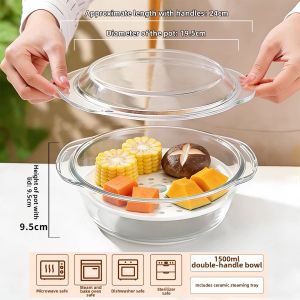 BANSU | Microwave Heat Resistant Glass and Ceramic Steamer