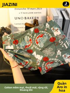 JIAZINI | Quần đùi nam cotton nguyên chất Arlo Home Summer 2024 Quần đùi nam cỡ lớn thoải mái thoáng khí Quần đùi nam hợp thời trang