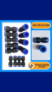 [Combo 5 cái] Đầu nối nhanh ống nhựa thẳng | Đầu nối nhanh khí nén 8mm - 10mm - 12mm