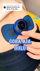 JN [GRATIS ONGKIR ] Alat Terapi Pijat Leher Mini Pad Mat Electric EMS Massager Recharging Alat Pijat Elektrik Tempel Terapi Leher Punggung dengan 8 Mode dan 19 Intensitas Kekuatan