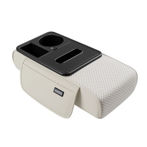 QUEES | High-end Multi-functional Car Armrest Box Heightening Pad Protection Storage Box Tissue Holder Elbow Rest