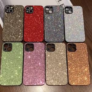 Luxury Shiny Colorful Grid Pattern Fashion TPU Phone Case For Samsung Galaxy S26 S25 S24 S23 S22 Plus FE Ultra Glitter Shell