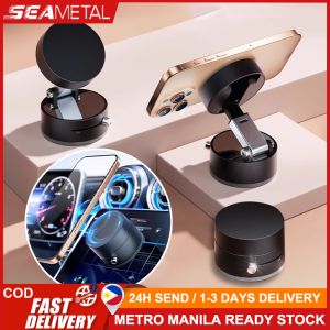 SEAMETAL Car Suction Cup Magnetic Phone Holder Vacuum Suction Multi-functional Foldable Storage