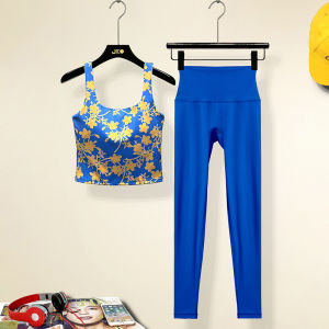 Klein Blue Yoga Suit Spring and Summer Thin Vest Female High-End Temperament Professional Quick-Drying Fitness Exercise