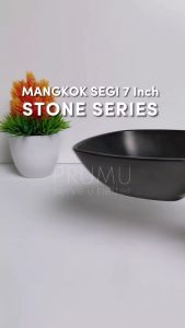 PRUMU Melamine Stone Mangkok Kotak 7 inch - Mangkok Mie & Cafe