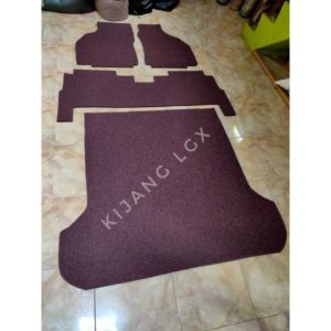 Karpet Mie Mobil Kijang LGX Full Bagasi Sudah Logo Nama